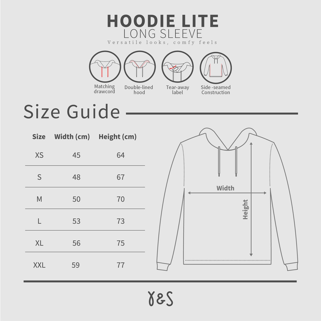 YARN &amp; SPINDLE Kaos Hoodie Lite Longsleeve 30s