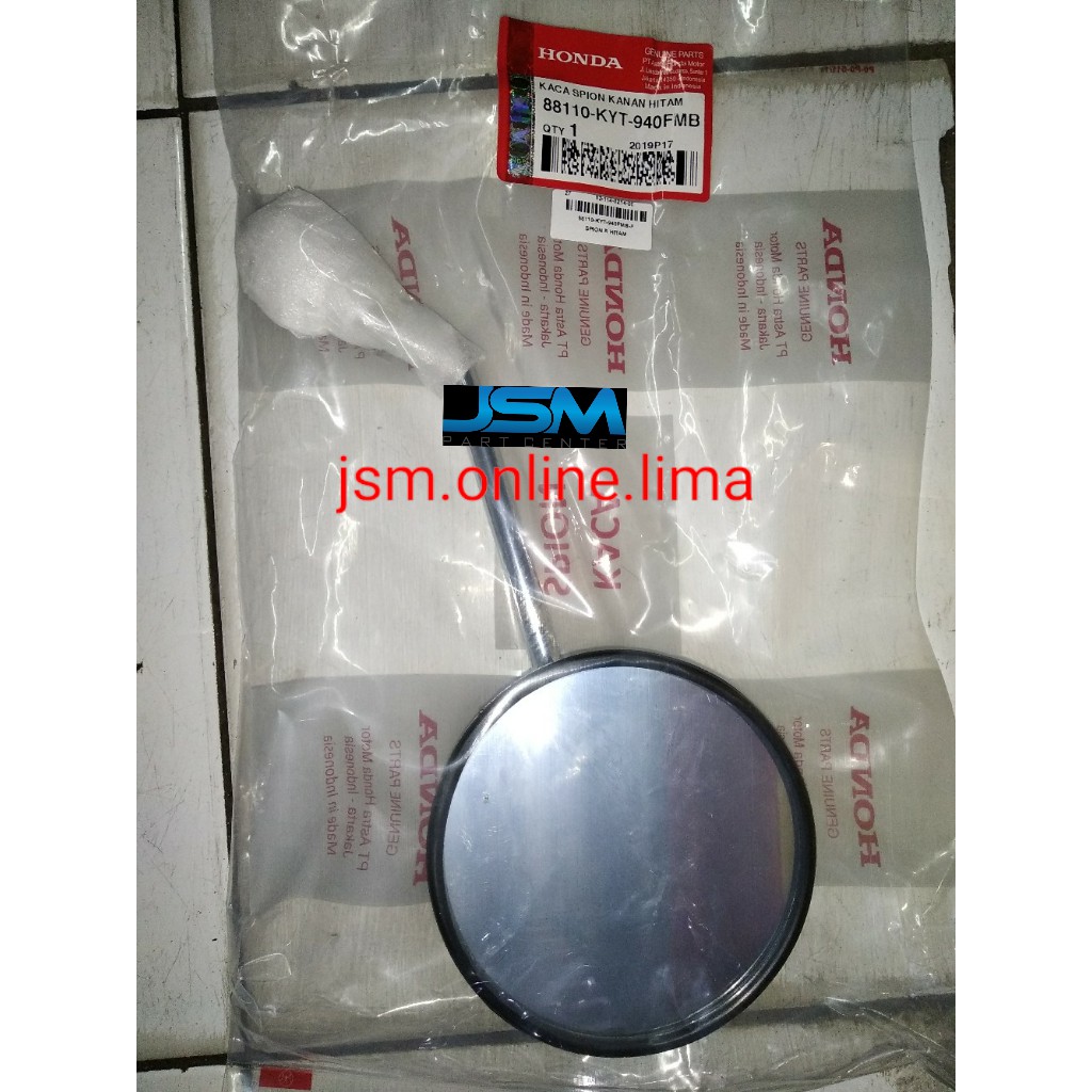KACA SPION KANAN SCOOPY 88110-KYT-940FMB WARNA HITAM ORIGINAL AHM