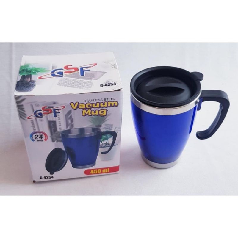 UK.450 ML G - 4254  Mug . Thermos , Vakum , vacuum , stainless ,  Gelas Kopi teh susu Promosi Souvenir Hampers