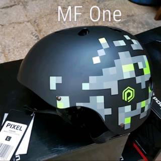  Helm  Batok  Polygon  Pixel Matt Grey Green Shopee Indonesia