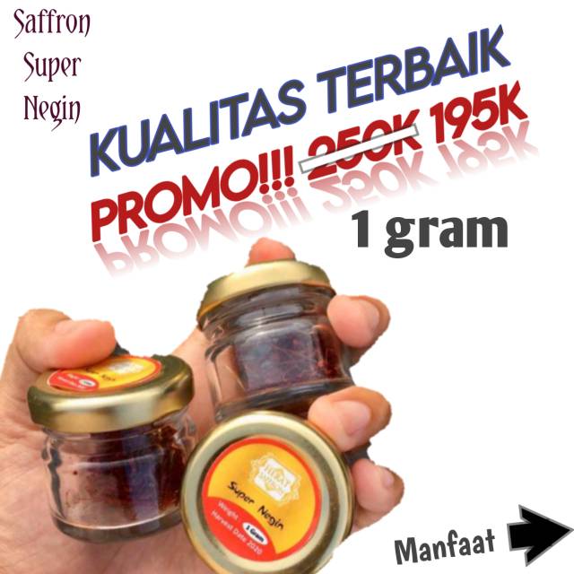 

Saffron iran super negin Kualitas terbaik