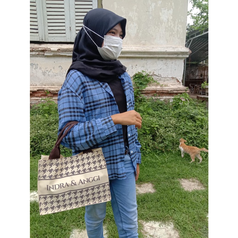 Diana Bag Totebag Souvenir Pernikahan Undangan Ucapan Terima Kasih Wedding Nikah Pertunangan