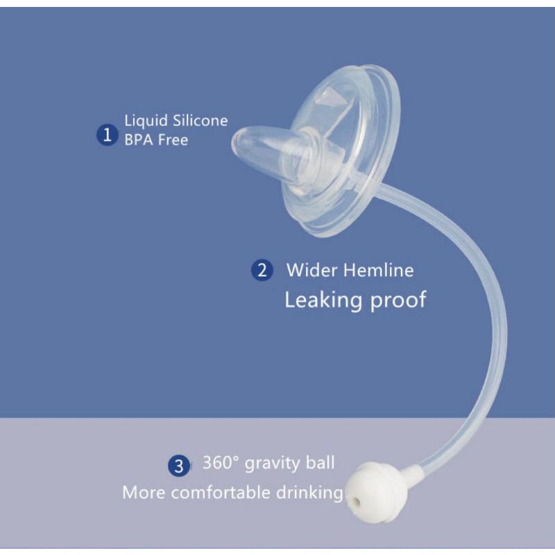 Dot Spout Silicon SN105 Sedotan Lembut Untuk Wideneck Natural untuk Belajar Minum