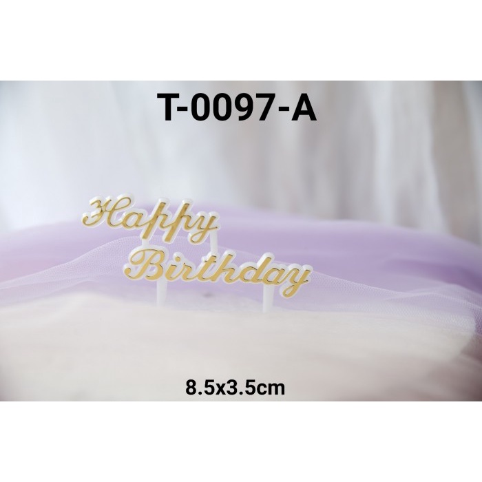 

KUE-PENGHIAS-ALAT- T-0097-A CAKE TOPPER HIASAN KUE TULISAN HAPPY BIRTHDAY EMAS GOLD -ALAT-PENGHIAS-