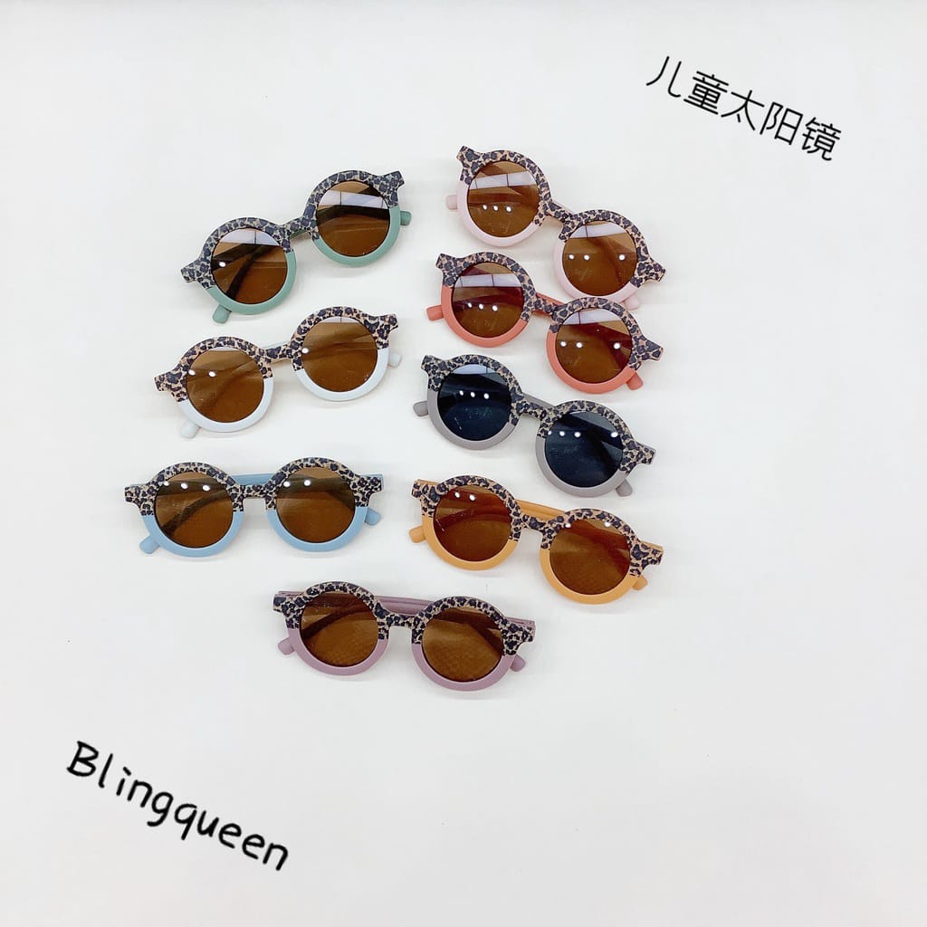 Kacamata Anak New Trend/Fashion Anak Terbaru Bulat Kacamata Hitam Motif UV protection High Quality Import Kacamata