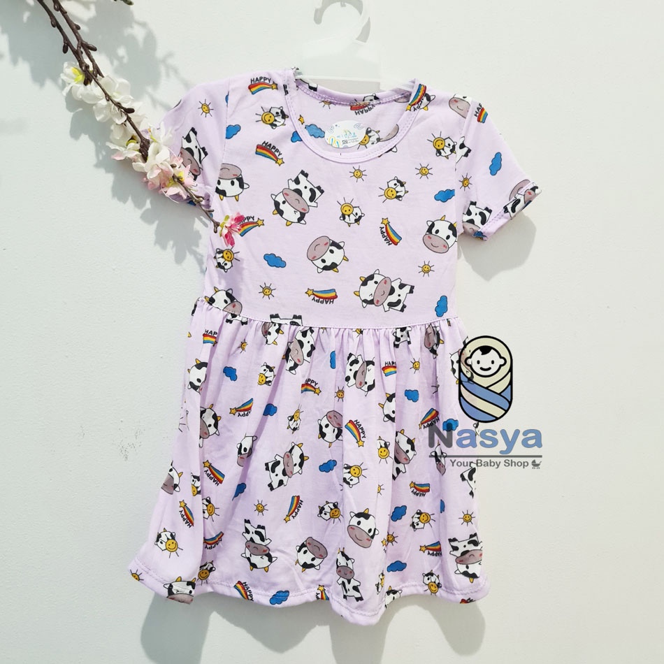 [N-107] Baju Bayi New Born Kombinasi / dress sehari-hari anak perempuan (0-6 bulan)