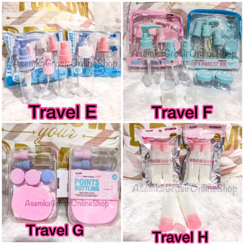 Set botol travel turis / botol kosong travel / wadah kosong travel