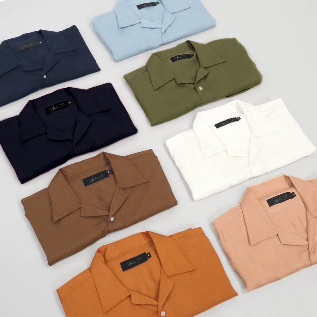 KEMEJA POLOS KEMEJA LENGAN PENDEK PRIA KEMEJA OVERSIZE PRIA KEMEJA KOREA  BASIC COLOUR KEMEJA KASUAL