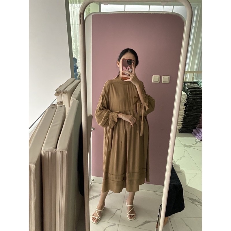 NABO - Kasela Midi Dress (Dress Midi bahan Rayon)