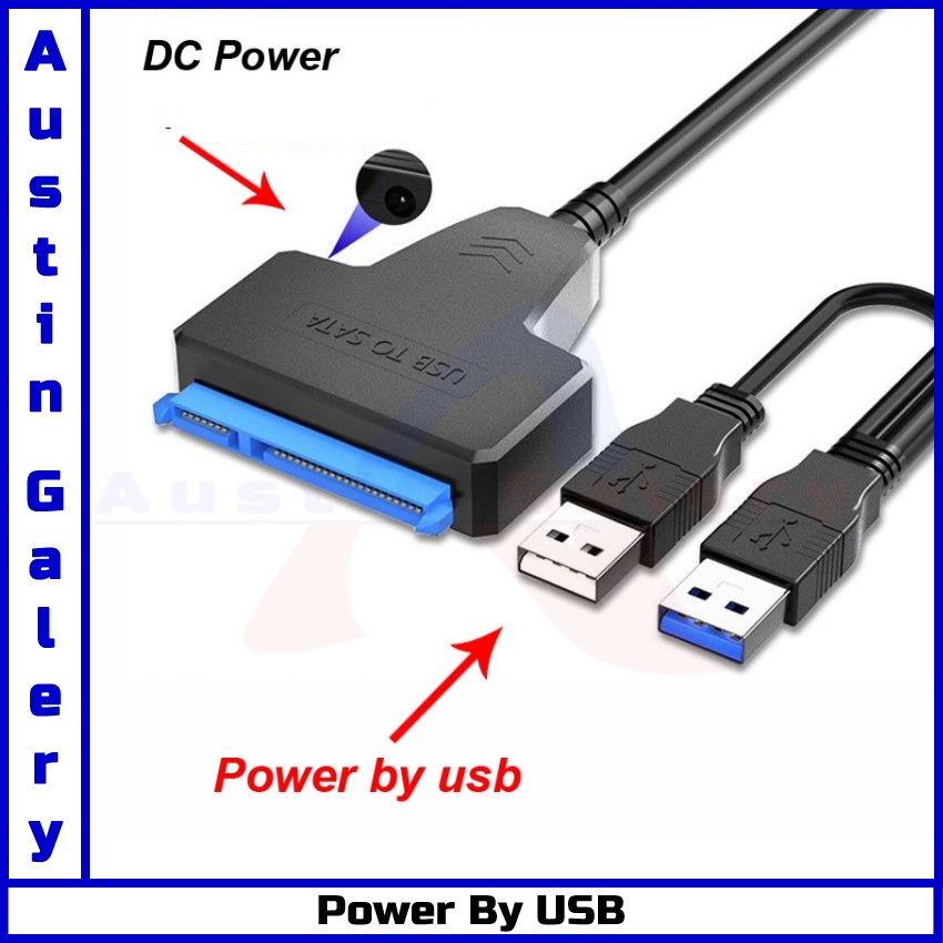 USB 3.0 TO SATA Adapter Hard Disk Drive SSD HDD Untuk PC Laptop Komputer