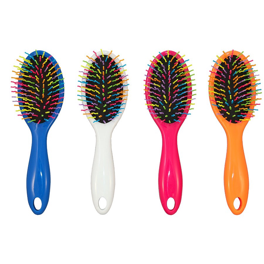 Sisir Paddle Rainbow / Sisir Bulat Warna / Sisir Pijat Kepala