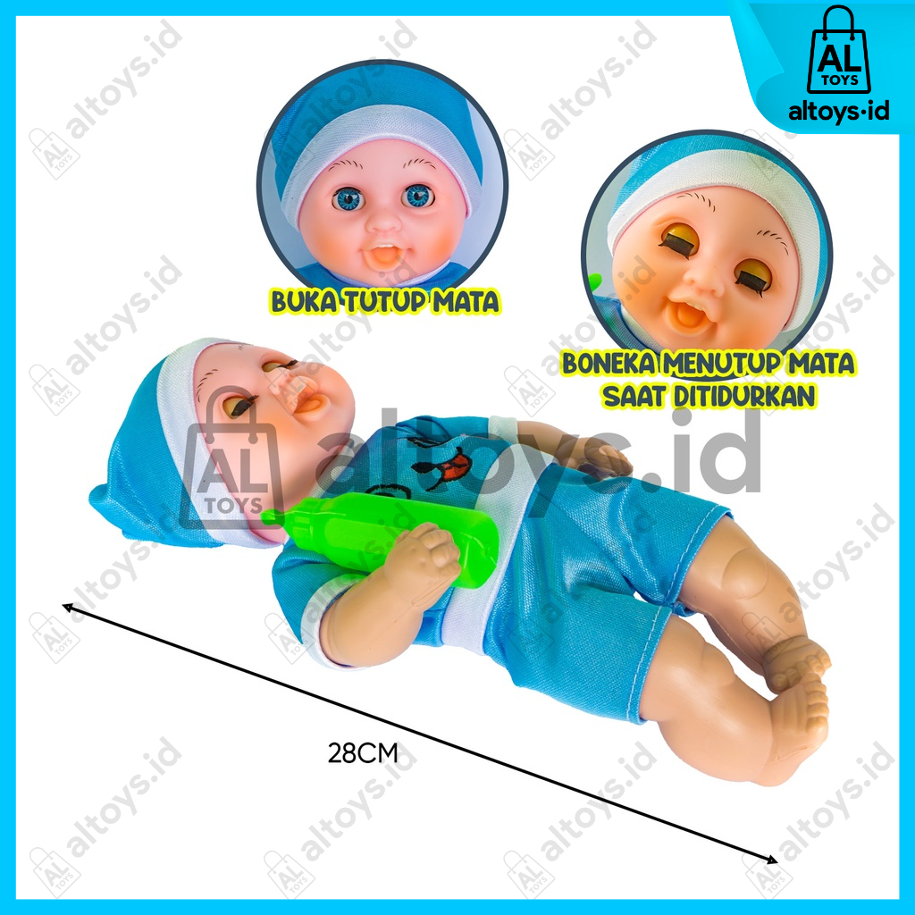 Lovely Baby Doll Mainan Boneka Dot Buka Tutup Mata Murah Mainan Boneka Bayi + Dot Bisa Bersuara Mama Papa &amp; Menangis B760