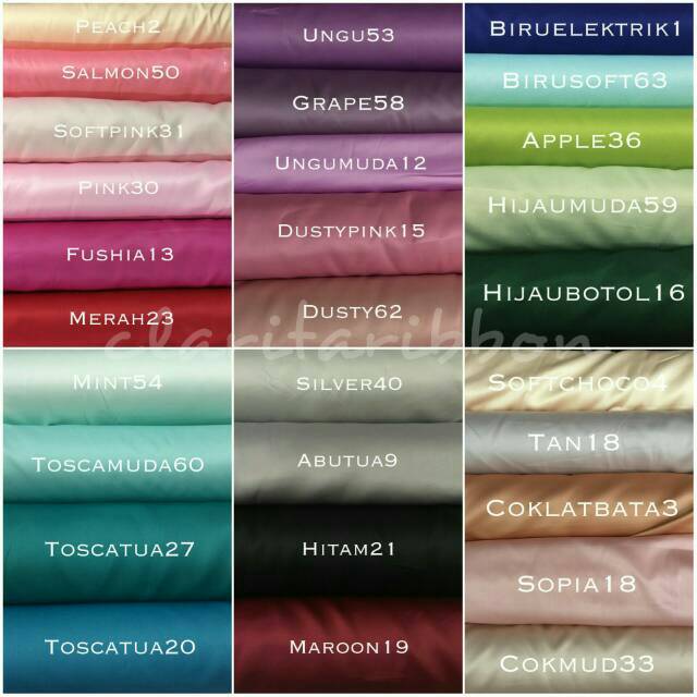 Kain Satin saten velvet silk import premium dijual meteran