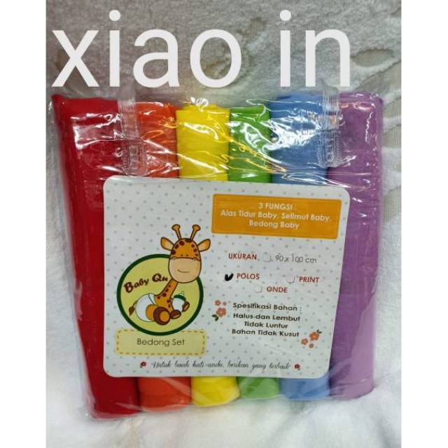 Bedong rainbow / pelangi polos babyqu