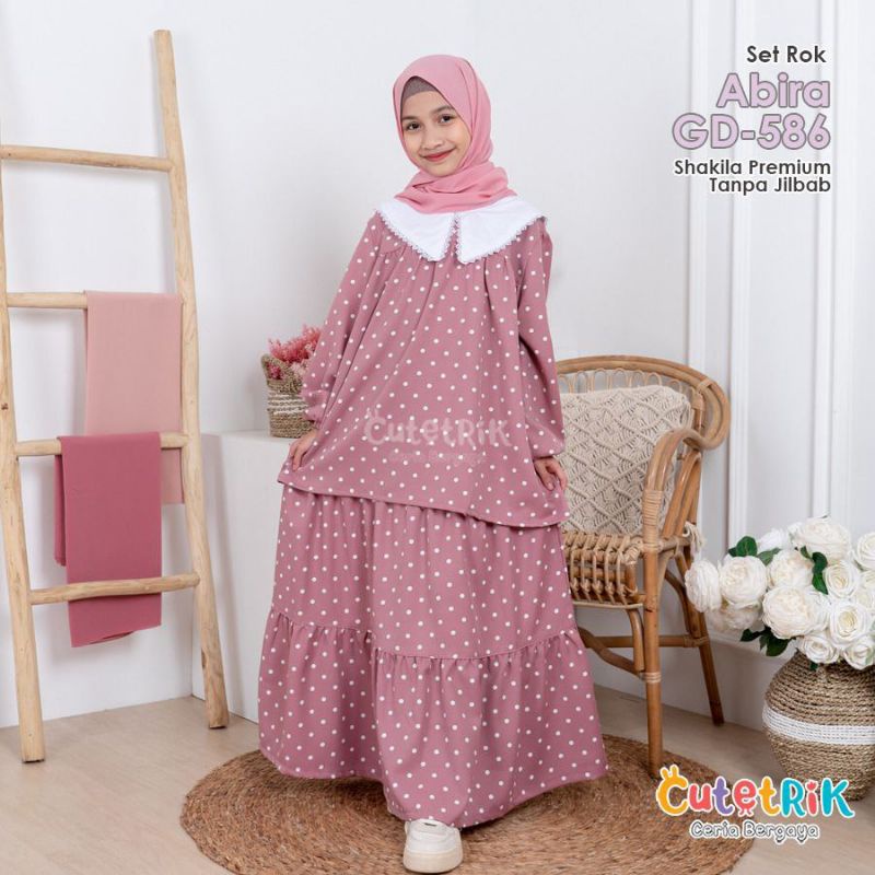 Cutetrik Setelan Rok Anak Perempuan Set Rok Anak Remaja