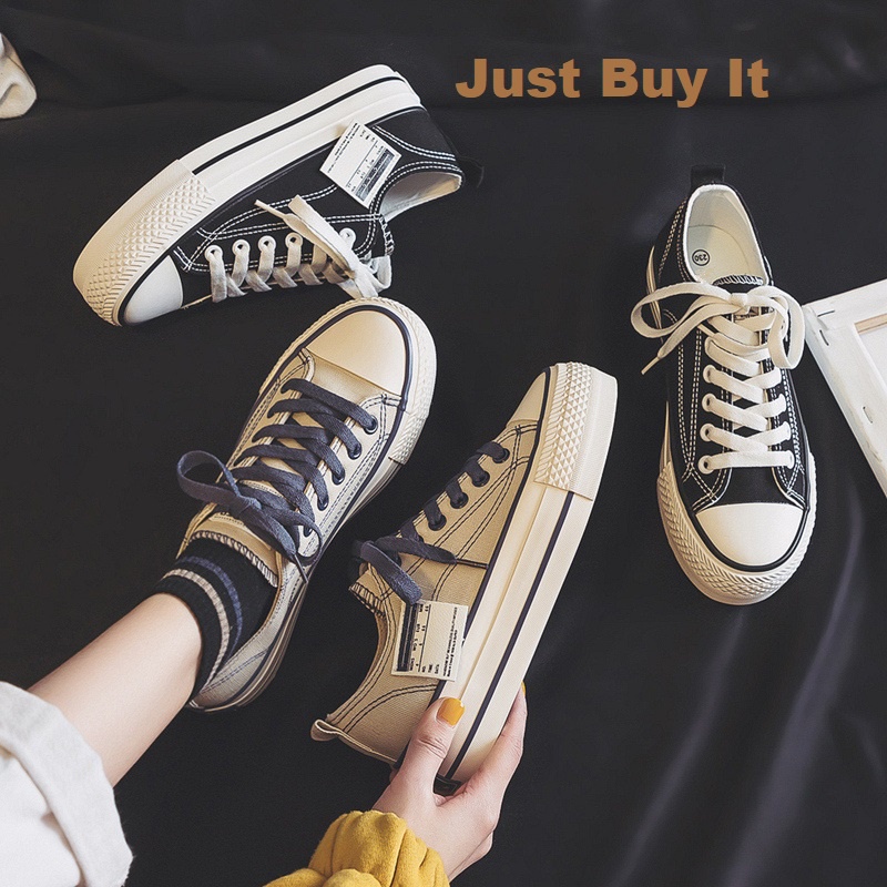 JBI-0252 [ Bisa COD ] Sepatu Wanita Kanvas Import Original Sneakers Tali Outsole Tebal Tren Terkini Elegan Mewah Keren-Sepatu Sneakers Canvas Wanita Import Premium sytel Korea