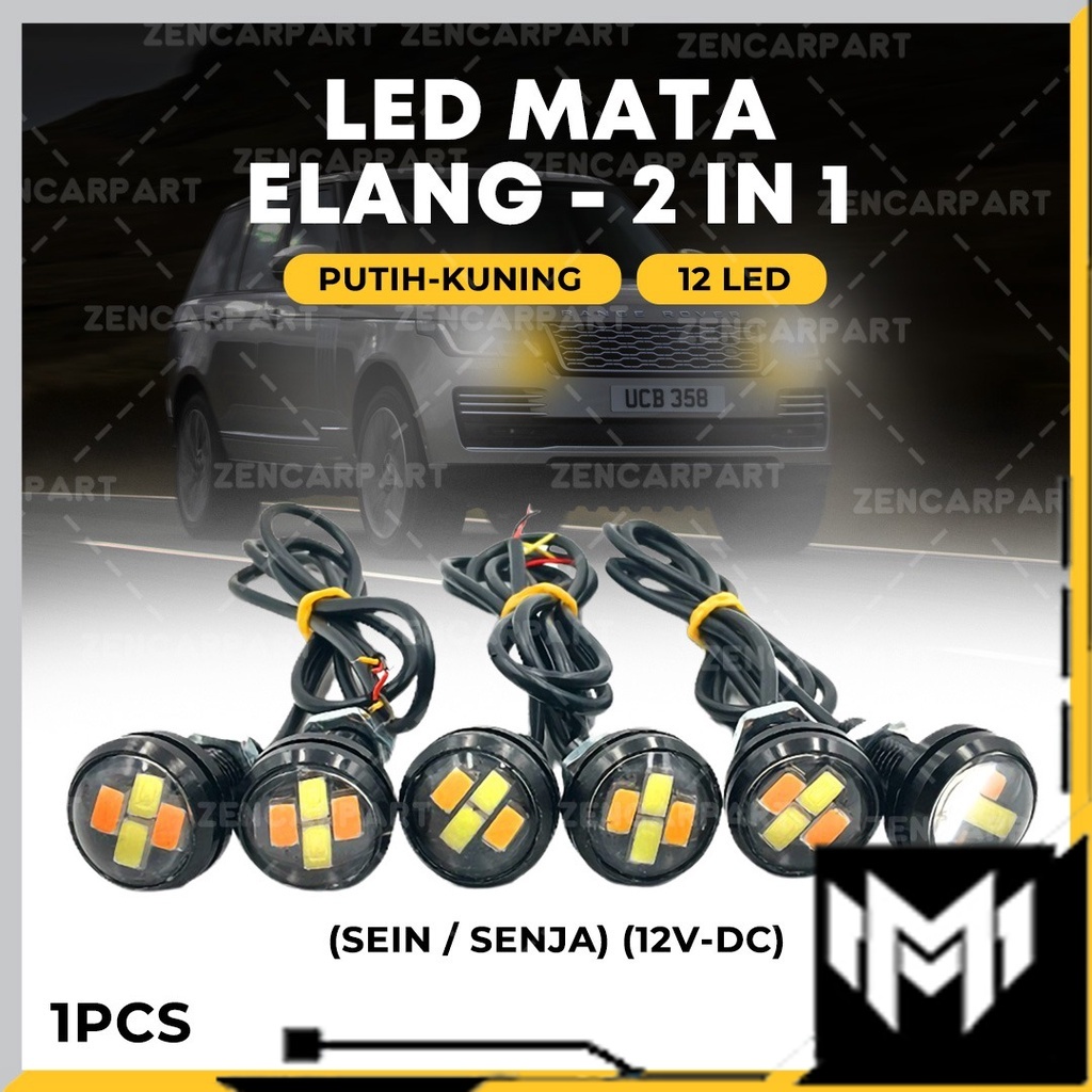 Lampu Led Mata Elang 2 Warna 2in1 Eagle Eyes Eye Senja Sen Mobil Motor