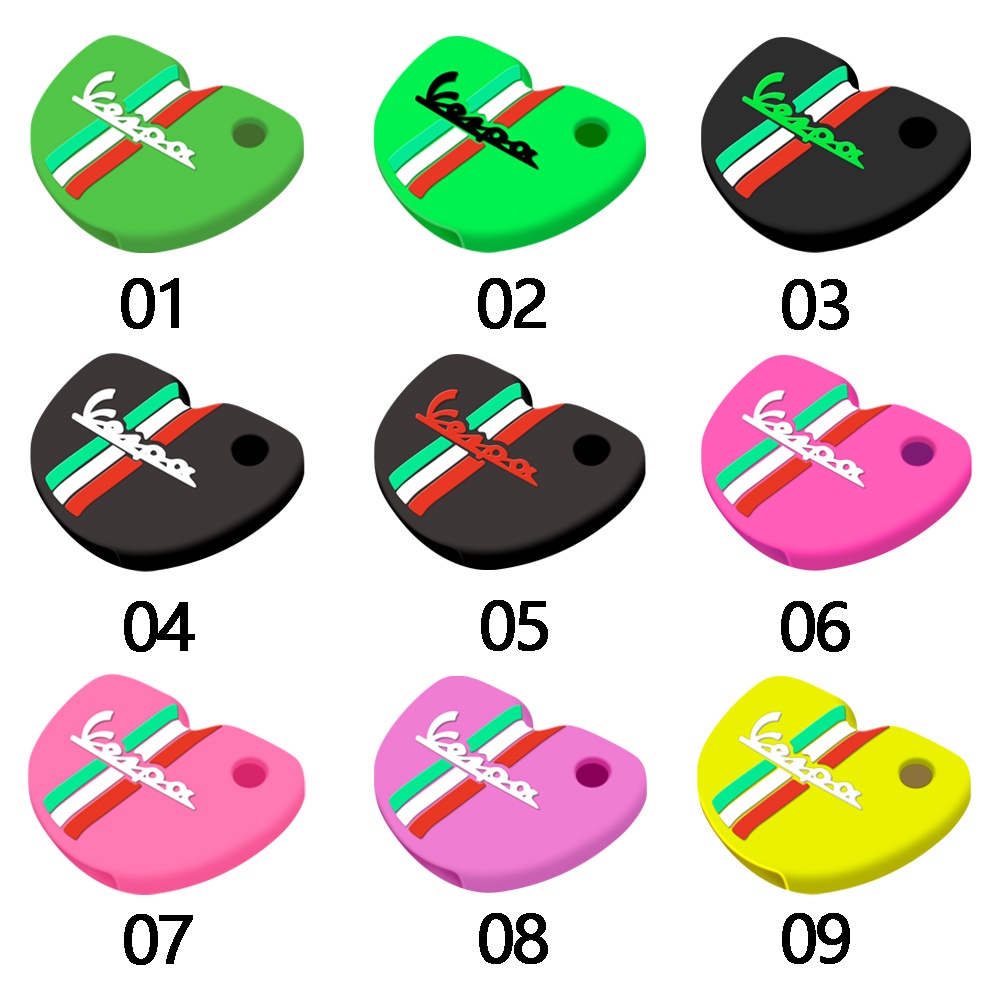 ❤Ready Stock❤1PC  Rubber key Case Cover For Vespa Enrico Piaggio GTS300 LX150 fly 125 3vte Gts 200 250 Scooter key decoration