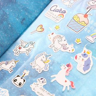  Stiker  Gambar Unicorn  Lucu  untuk Dekorasi Album Diary 