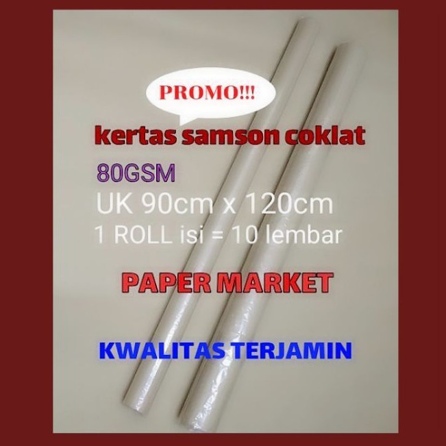 Kertas Samson Coklat Kraft uk. 90x120cm - 1 roll (10 lembar)