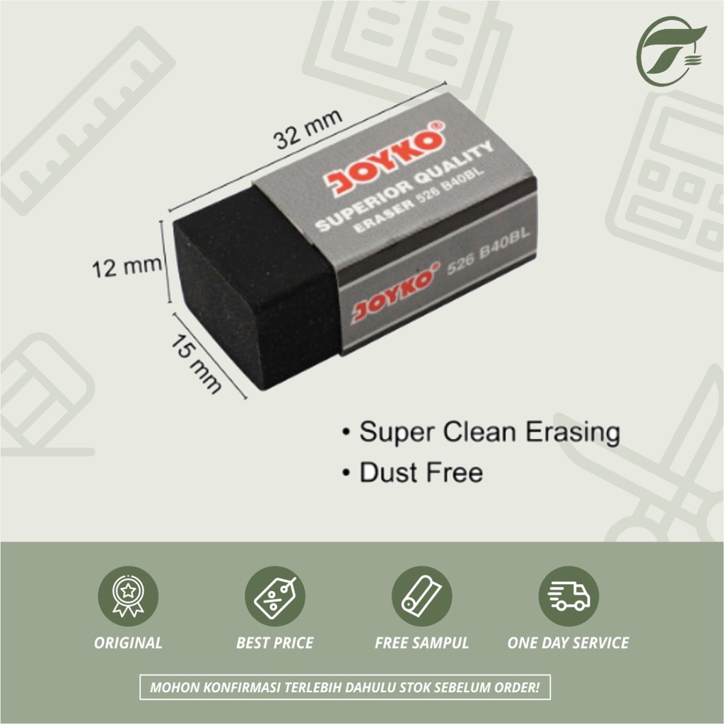 

PENGHAPUS / ERASER KECIL 526 B40BL JOYKO