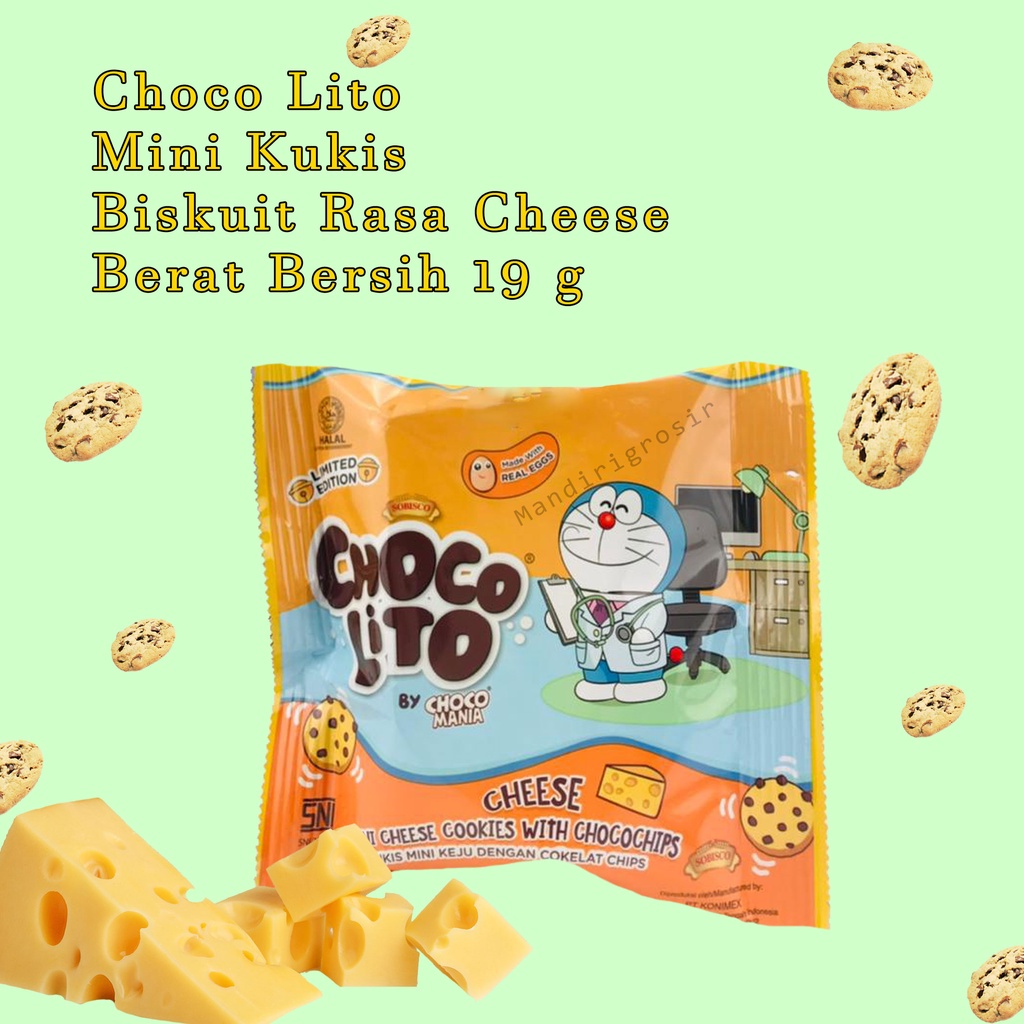 

Mini Kukis keju *Choco Lito * Biskuit rasa keju * 19g