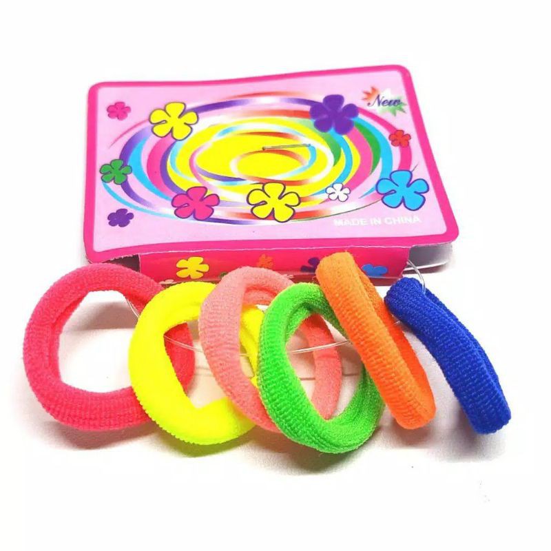 FX SHOP 6 pcs IKAT RAMBUT ANAK DONUT MINI