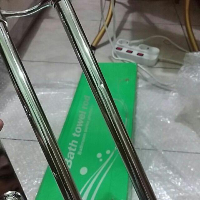 Rak Handuk Lipat Minimalis 2 Susun Fio 2020- Gantungan Stainless Double Towel Rack Fiorentino