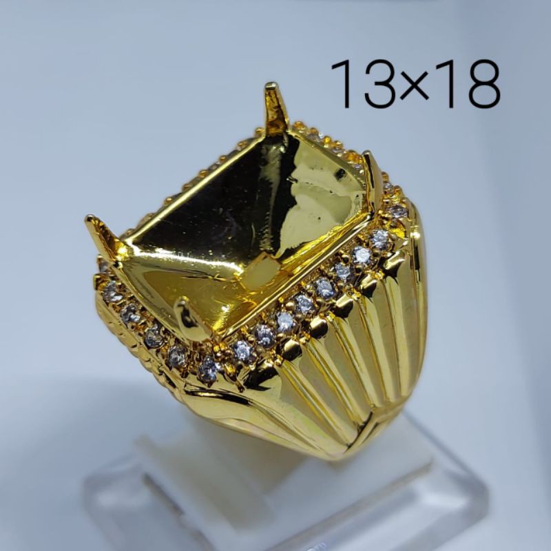 CINCIN / EMBAN / RING ALPAKA SUPER KOTAK BERBAGAI DIMENSI BATU