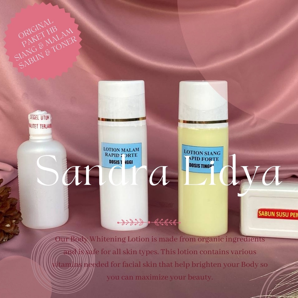 [Original] HB Dosting Paket Lengkap Forte Toner Sabun Extra Whitening Handbody Lotion Pemutih Badan