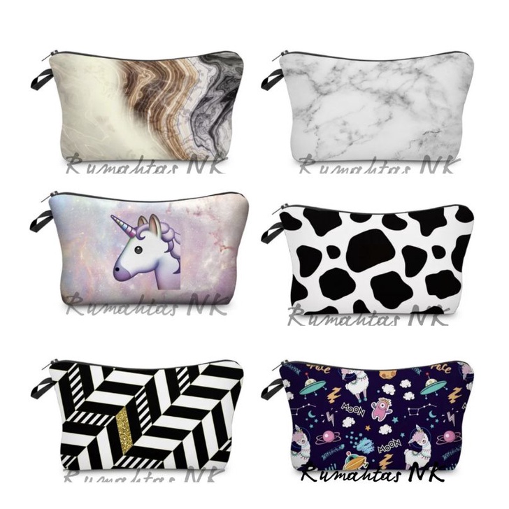 Pouch Printing Aneka Motif Dompet Kosmetik