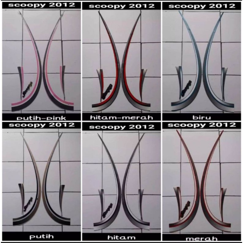 STIKER LIST BODY MOTOR HONDA SCOOPY 2012