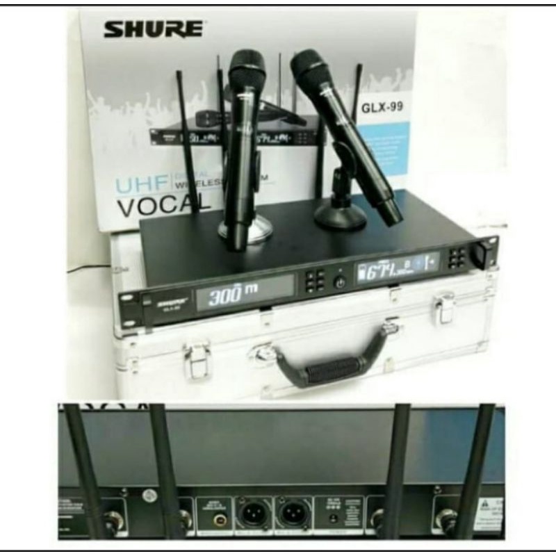 Mic Wireless Shure Glx99 Glx 99 Terbaik Koper/Hardcase