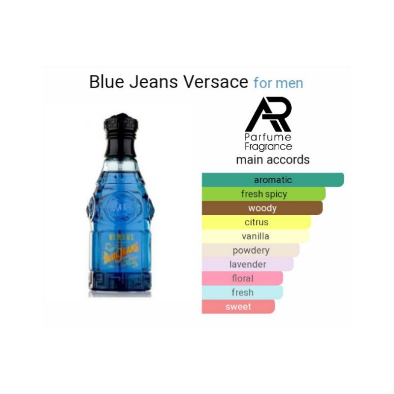 ARparfum - VERSACE BLUE JEANS - BEST SELLER for MAN !! 99% Aroma Original,Lembut dan Tahan lama