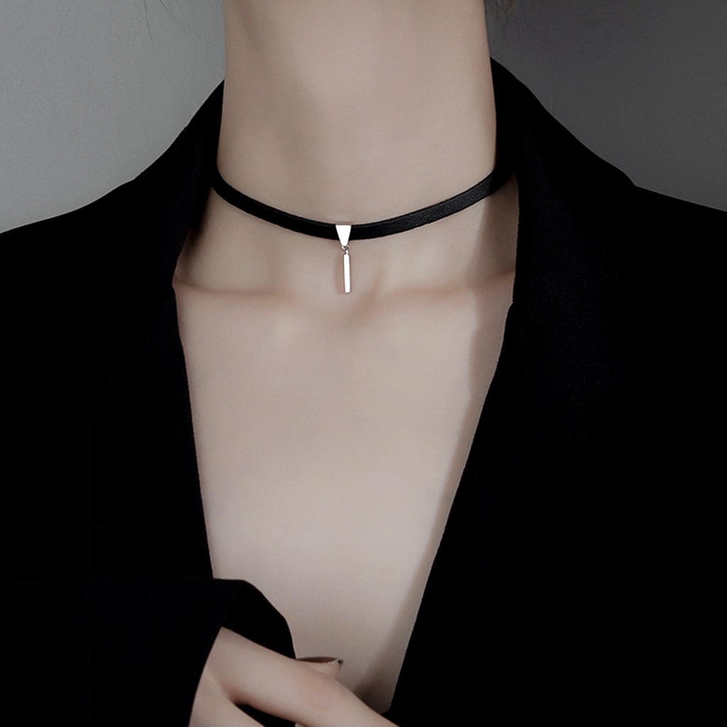 Hu Hu Hu Hu Hu Alat Bantu Pasang Kacamata♡ Kalung Choker Rantai Klavikula Desain Geometris Gaya Minimalis Untuk Pemakaian Sehari-Hari