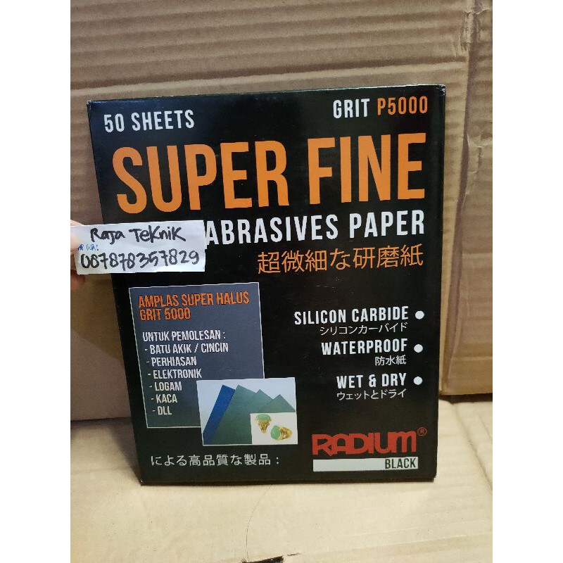 amplas kertas Radium black P5000 Asli Japan/ amplas Asli Japan p5000 Radium black / amplas Asli Japa