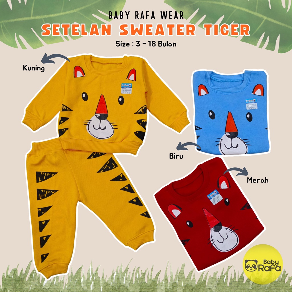 Setelan Jaket Bayi Anak 3 - 18 Bulan, Setelan Sweater Anak TIGER, Sweater Bayi HB Collection