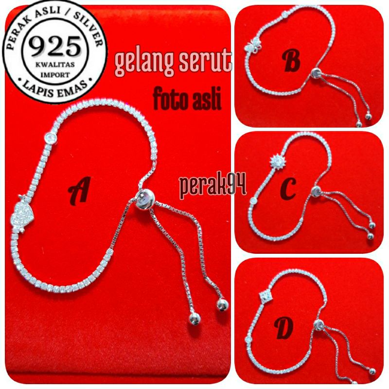 GELANG SERUT PERAK/GELANG TANGAN SERUT WANITA/GELANG SERUT MEWAH/GELANG LIST MATA/GELANG TANGAN MURA