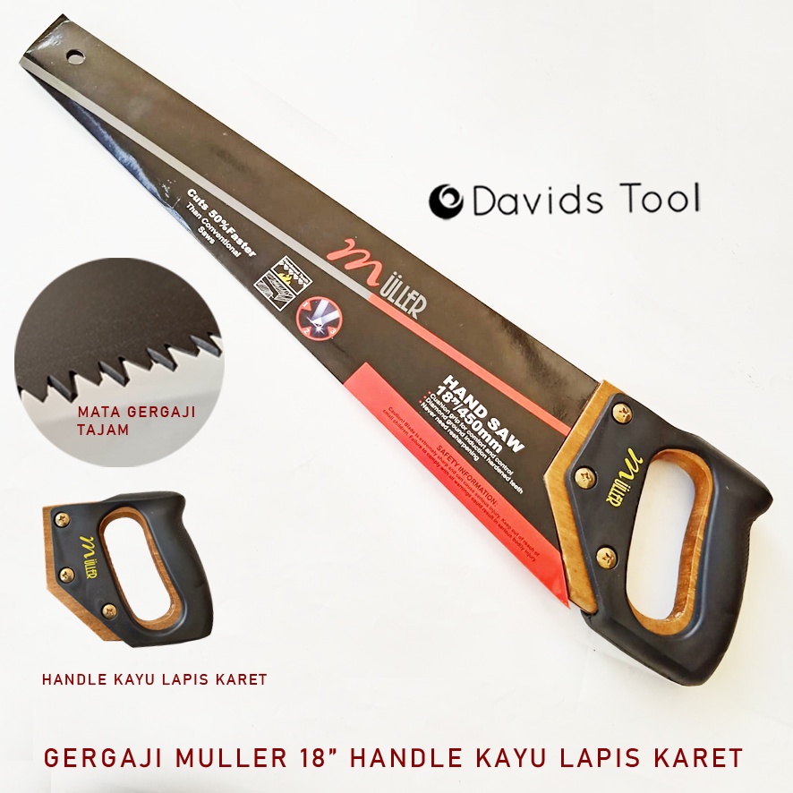 Muller Gergaji Pemotong Kayu Graji Belah Potong Tangan Manual Tajam 18 20 inch