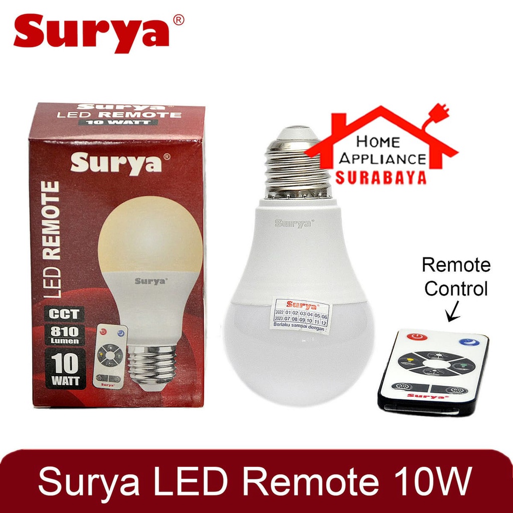 Lampu LED Lamp Surya REMOTE - Remot 10W 10 Watt CCT 3 Variant Warna Tricolour dan Bisa Dimmer