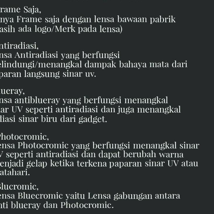 Oke Price.. Frame Kacamata Wanita Bisa Buat Minus Photocromic Kacamata Kotak Besar Kacamata Minus Bl