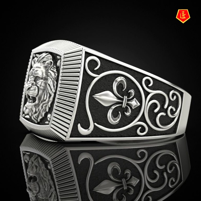 [Ready Stock]Classic Domineering Lion Ring for Men