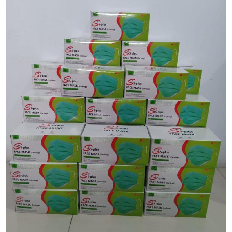 Masker S-Plus 3ply Earloop