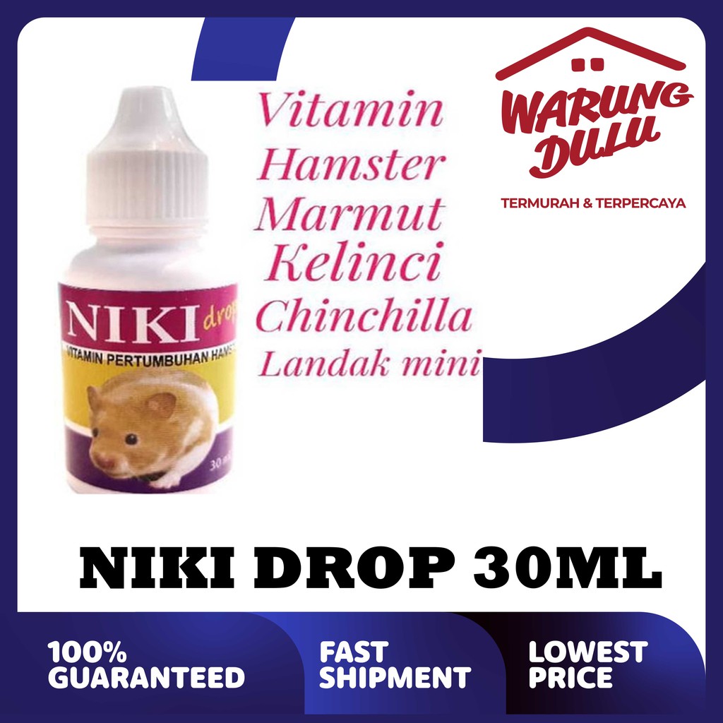 NIKI DROP 30ml vitamin hewan marmut kelinci hamster rabbit chinchila