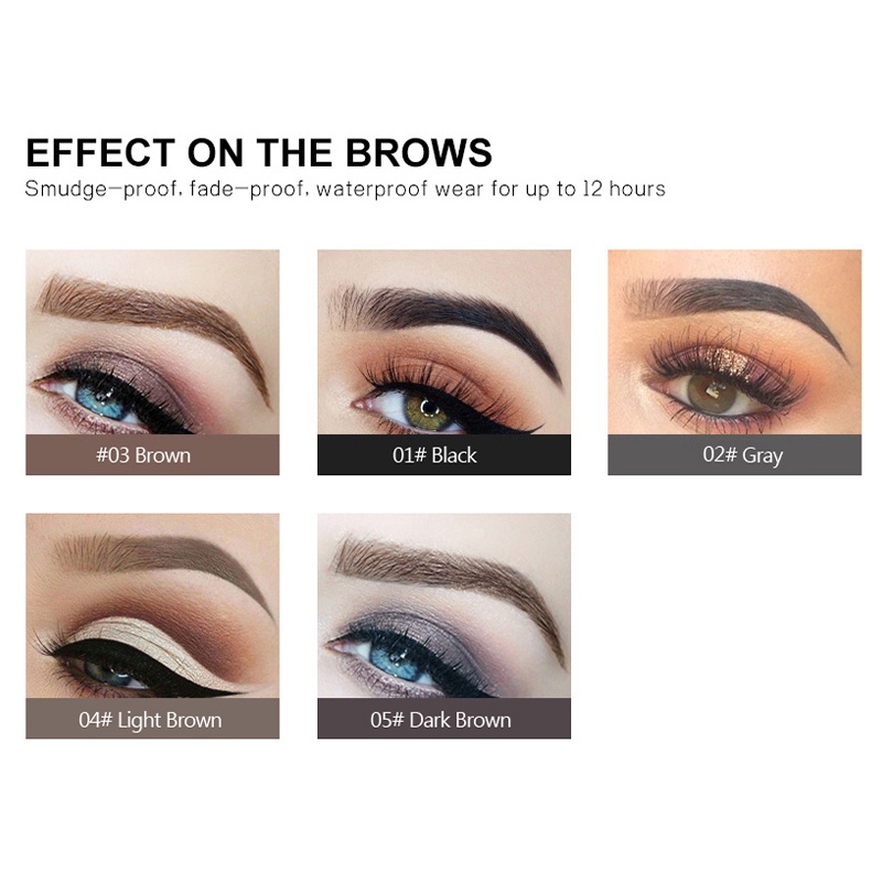 【asli】ALLPHV Eyebrow Pencil 5 Colors Double Head Eyebrow Definition Long Lasting Waterproof