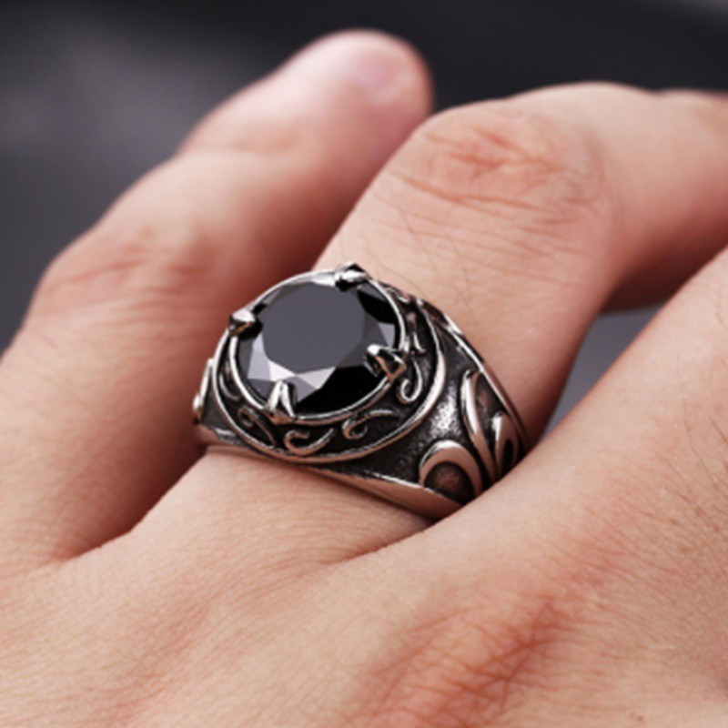 SEUSUK  Fashion Viking Men Knot Rune Norse Exquisite Ring Fashion Ring Jewelry