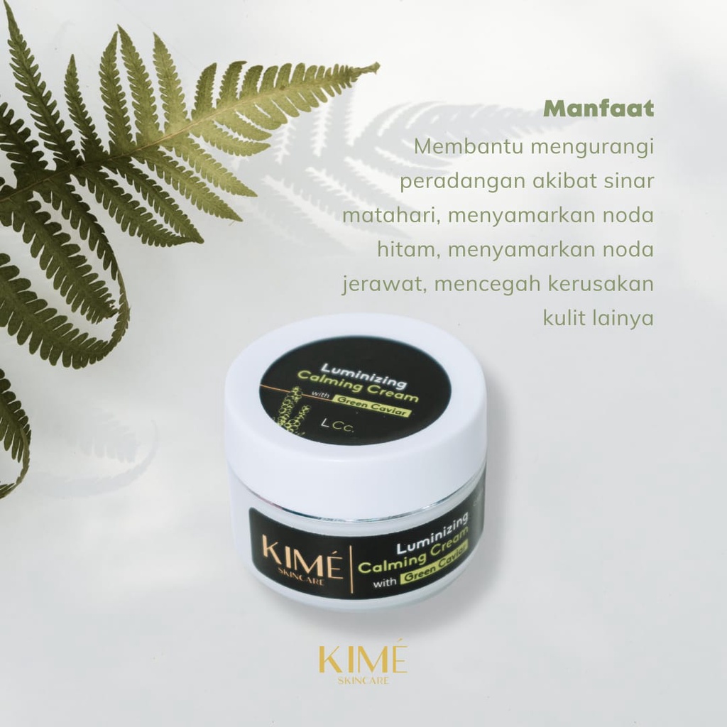 KIME SKINCARE LUMINIZING JEJU DAY CREAM, NIGHT CREAM &amp; CALMING CREAM BY - DISTRIBUTOR RESMI