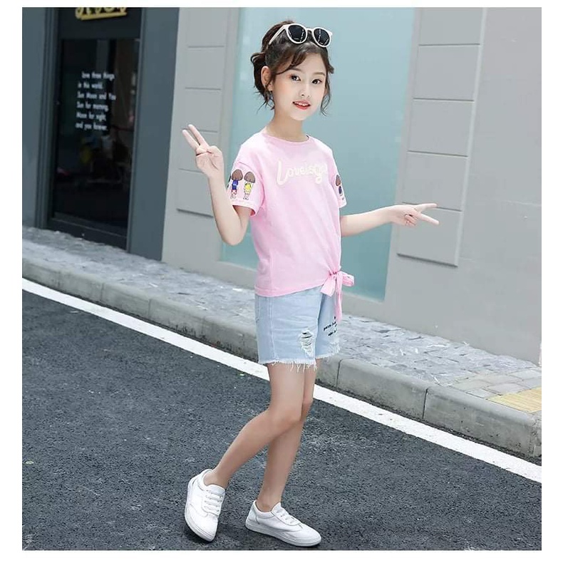 Baju Setelan Anak Perempuan Lovely Girls Glitter Pink