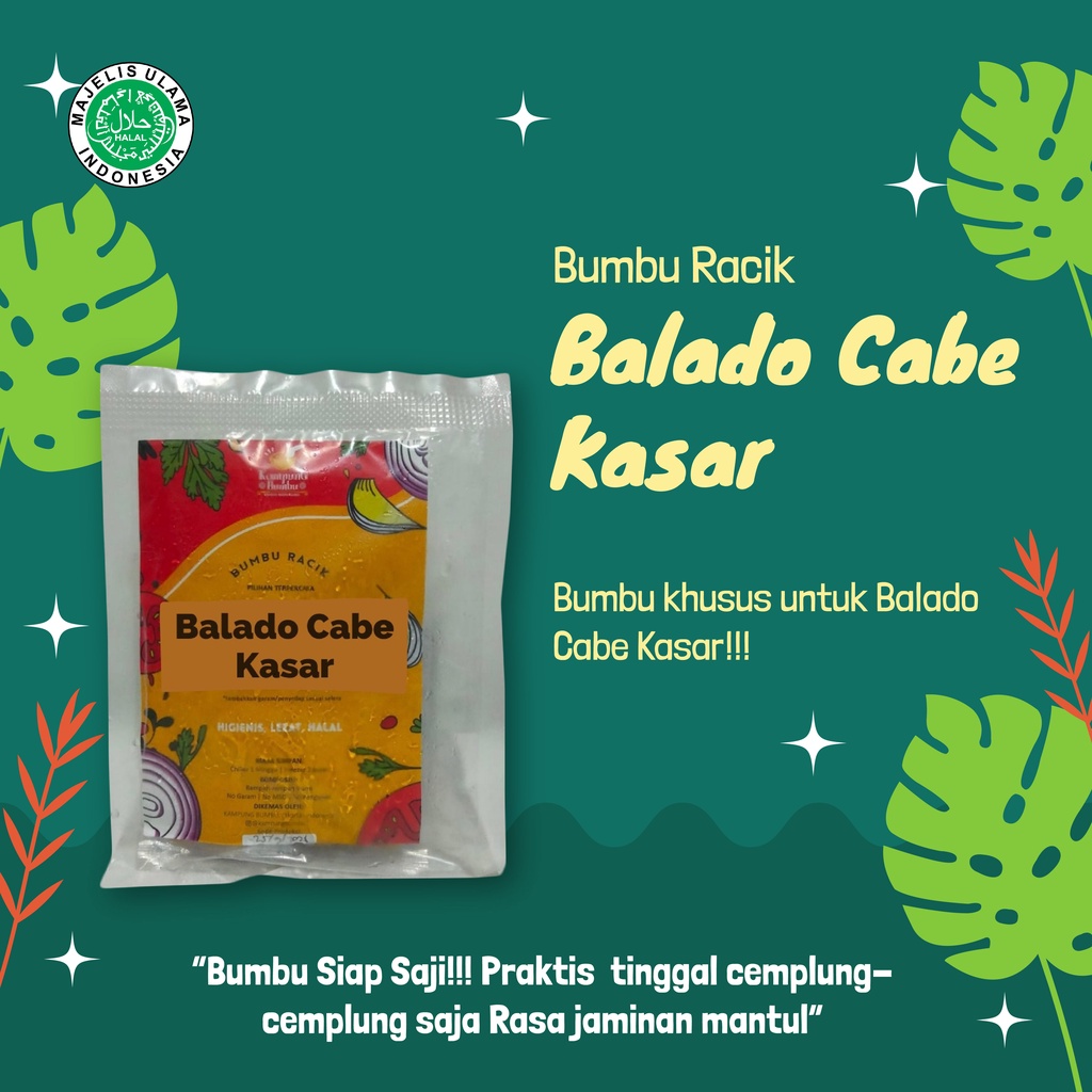 

Bumbu Instan Balado Cabe Kasar - Bumbu Racik (140) Gram
