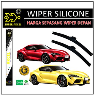 WIPER SILICON Wiper Premium Frameless sepasang isi 2 untuk